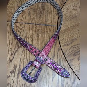 Karma stoned belt (pink and purple) size large